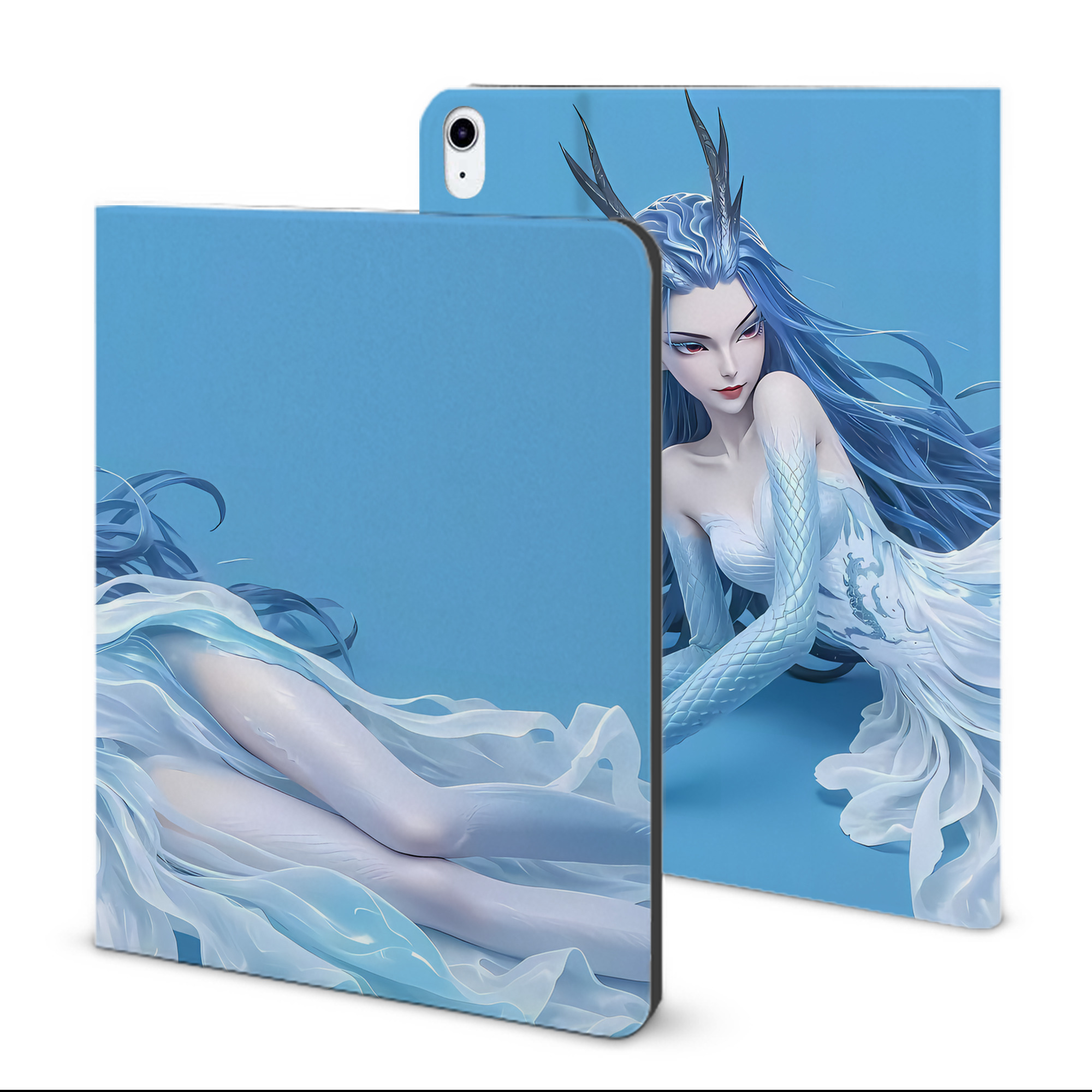 （画像用） Ne Zha 2 ナタ 魔童の大暴れ IPad ケース ブック型 PUレザー TPU 耐衝撃 軽量 薄型 ペン収納なし 全面保護 IPad 各モデル対応